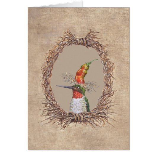 Frederico the hummingbird card (Front)