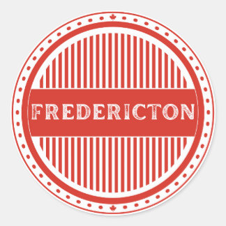 Fredericton City Pride Emblem – Canadian Identity Classic Round Sticker