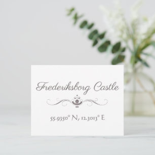 Frederiksborg Castle Latitude  Longitude  Postcard