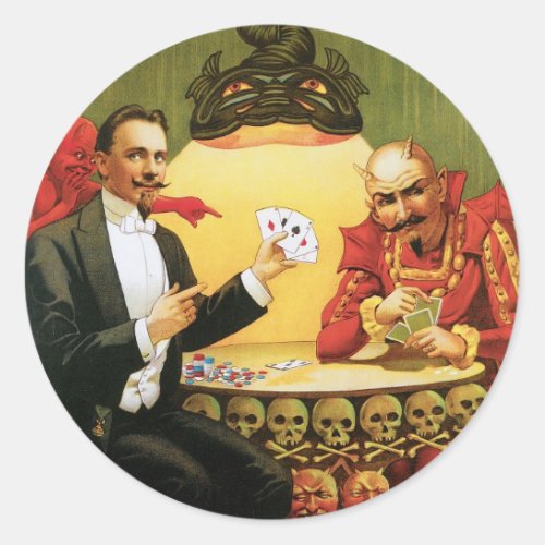 Fredrik The Great  Magician Vintage Magic Act Classic Round Sticker
