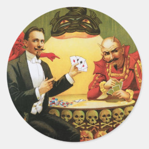 Fredrik The Great ~ Magician Vintage Magic Act Classic Round Sticker
