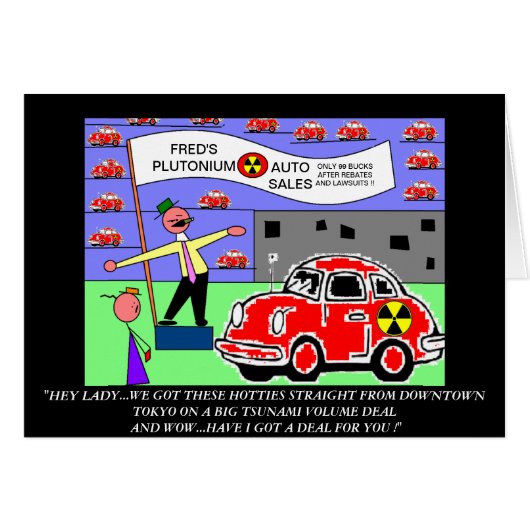 FRED'S PLUTONIUM AUTO SALES CARDS (Front Horizontal)
