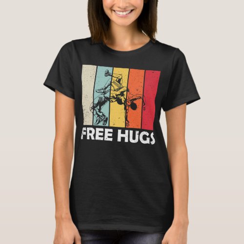 Free A Hugs Pro Wrestler Funny Wrestling gifts T_Shirt