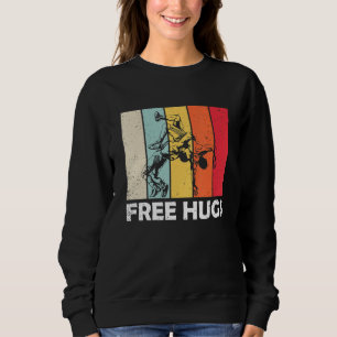 Free A Hugs Pro Wrestler Funny Wrestling Sweatshirt