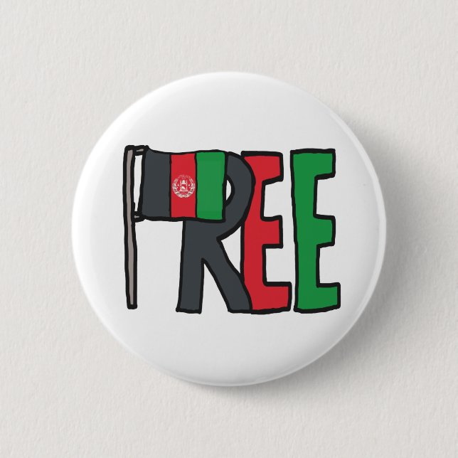 Free Afghanistan Button (Front)