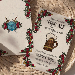 Free Ale Red Roses RPG Themed Wedding Save The Date