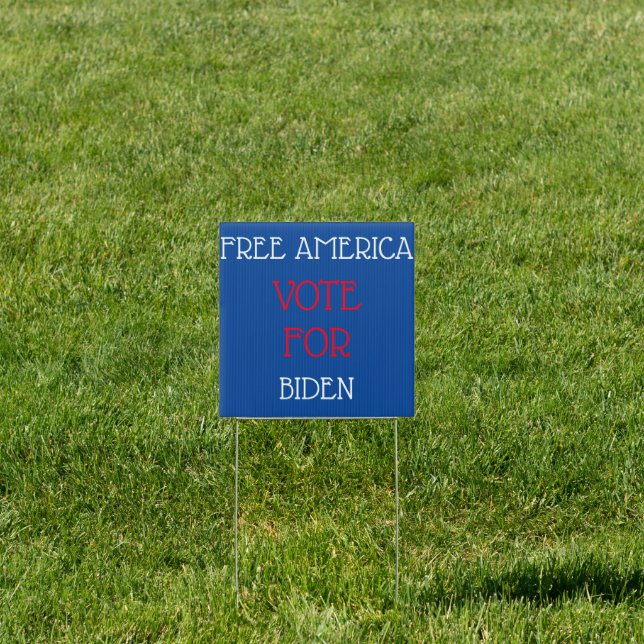 Free America Biden Democrat American Election Yard Sign (Insitu)