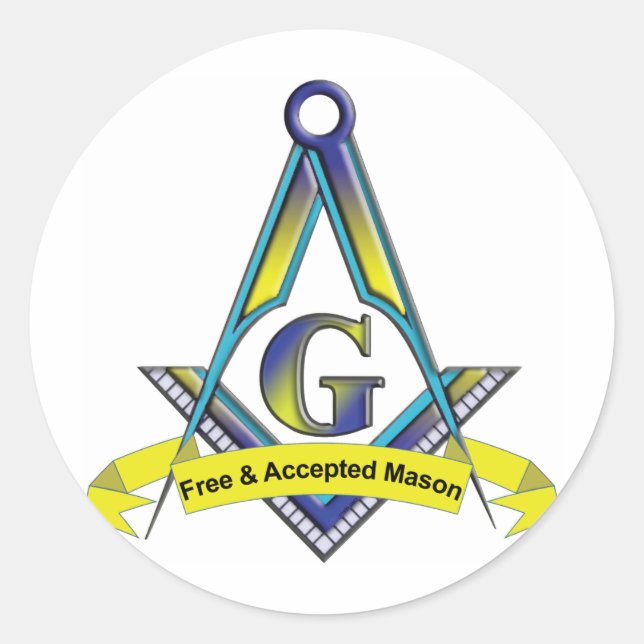 Free and Accepted Masons Classic Round Sticker (Front)
