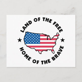 Free and Brave Postcard