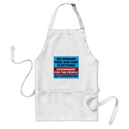 Free and Fair Elections Adult Apron