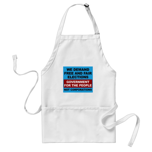 Free and Fair Elections Adult Apron (Front)