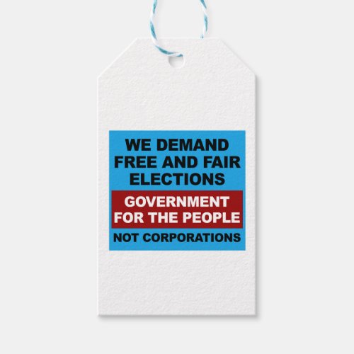 Free and Fair Elections Gift Tags