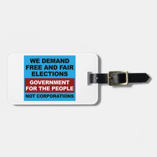 Free and Fair Elections Luggage Tag