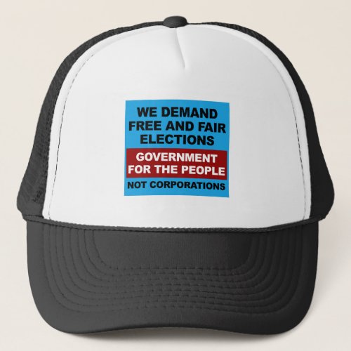 Free and Fair Elections Trucker Hat