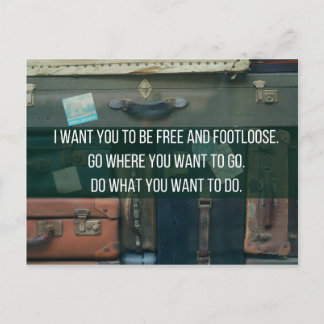 Free and Footloose Postcard