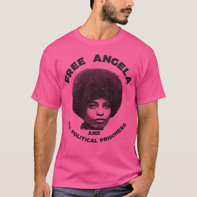 Free Angela Davis  Civil Rights Warrior Tribute T-Shirt (Front)