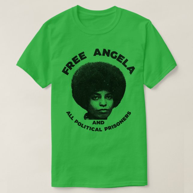 Free Angela Davis Civil Rights Warrior Tribute T-Shirt (Design Front)