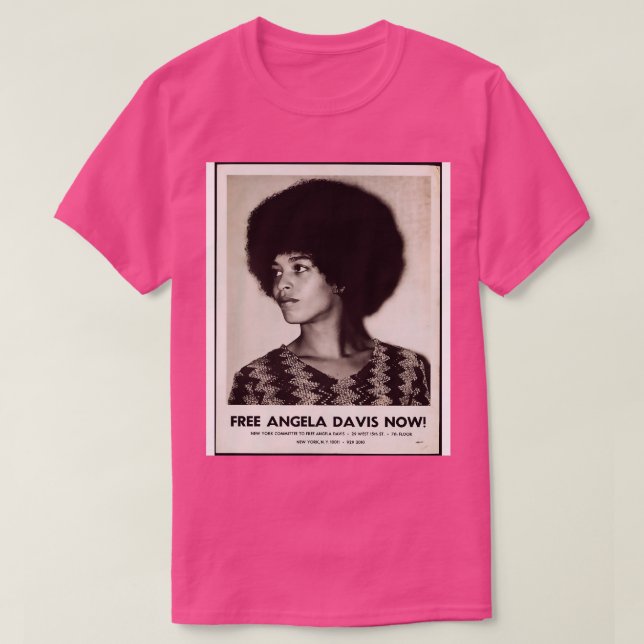 Free Angela Davis T-Shirt (Design Front)