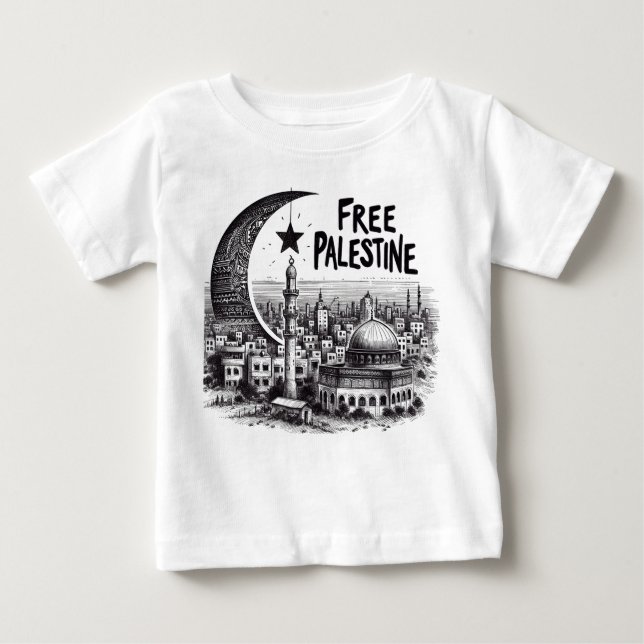 Free aqsa free palestine  baby T-Shirt (Front)