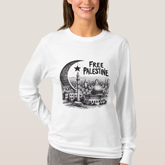 Free aqsa free palestine  T-Shirt (Front)
