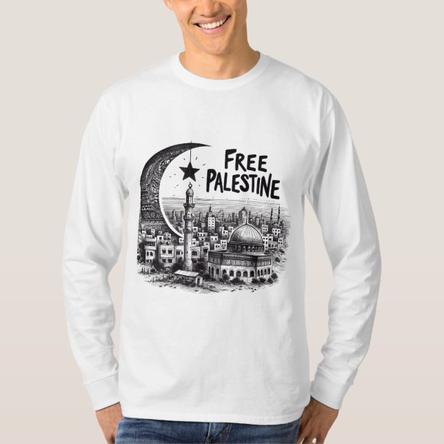 Free aqsa free palestine  T-Shirt (Front)