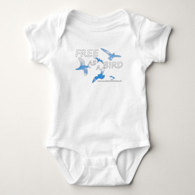Free as a Bird  Baby Bodysuit (Front)