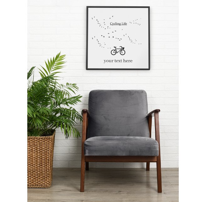 Free as a Bird Cycling Life Black and White Art Framed Art (Creator Uploaded)