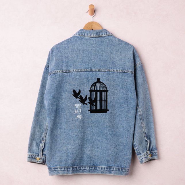 free as a bird women's denim jacket  (Hangar)