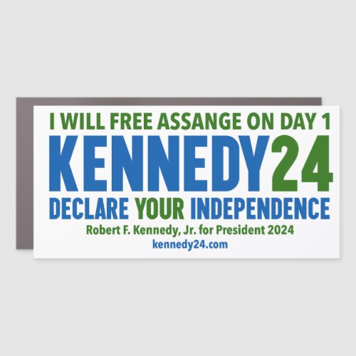 Free Assange _ Vote Kennedy car magnet