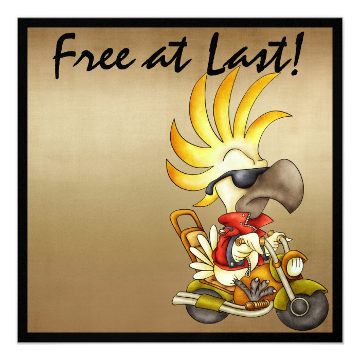 Free at Last Biker   SRF Personalized Invitation