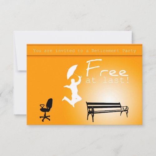 Free at Last Retirement Party Invitation