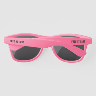 Free at Last Sunglasses   Funny Divorce Party Glas
