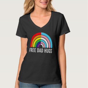 Free Aunt Hugs Rainbow Transgender Flag Lgbtq Gay  T-Shirt