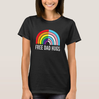 Free Aunt Hugs Rainbow Transgender Flag Lgbtq Gay T-Shirt