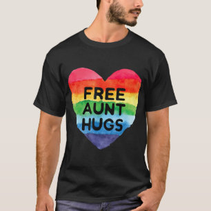 Free Aunt Hugs T Rainbow Pride LGB Gifts T T-Shirt