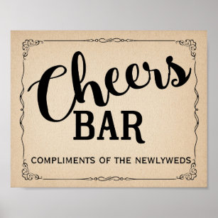 Free bar party or wedding SIGN