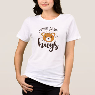 Free Bear Hugs Cute Aesthetic Teddy T-Shirt Tri-Blend Shirt