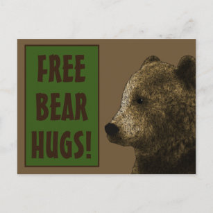 Free Bear Hugs Gay Bear Postcard