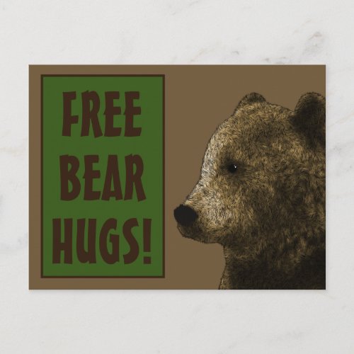 Free Bear Hugs Gay Bear Postcard