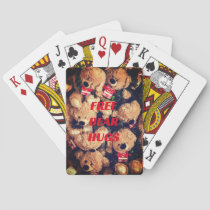 "Free Bear Hugs" playing cards
