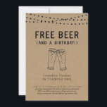 Free Beer Funny Girl Boy First 1st Birthday Party Invitation<br><div class="desc">Free Beer (And a Birthday!) Funny invitation wording for a fun 1st birthday party . . . in which the adults are celebrating reaching the end of fulfilling yet tiring year! The beer toast artwork is hand-drawn on a wonderfully rustic kraft background. Coordinating RSVP, Details, Registry, Thank You cards and...</div>