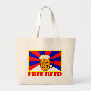 Free Beer Large Tote Bag