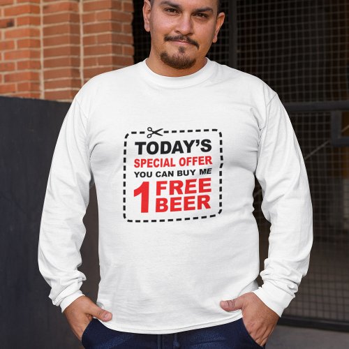 Free Beer Special Offer Coupon T_Shirt