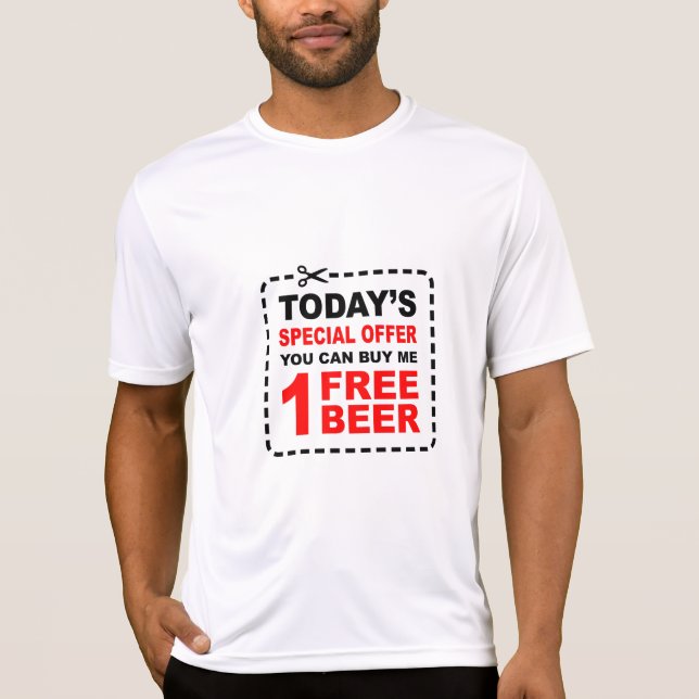 Free Beer Special Offer Coupon T-Shirt (Front)