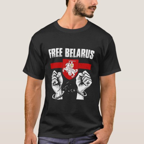 Free Belarus Pogonya _Belarus Flag White Red White T_Shirt