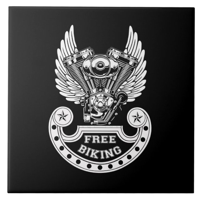 Free biking ceramic tile (Front)