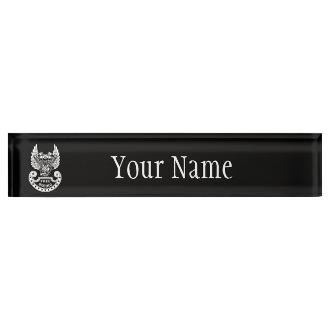 Free biking desk name plate (Front)