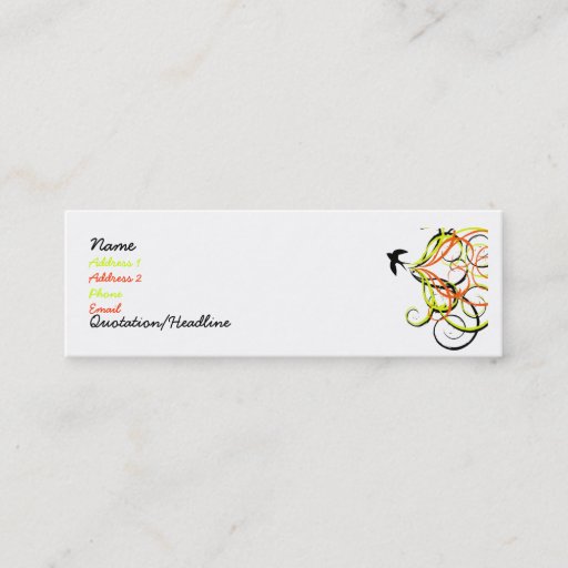 Customizable free bird business card template
