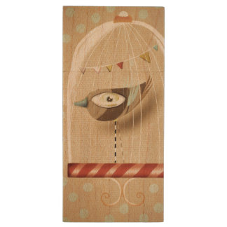 Free Bird Wood Flash Drive