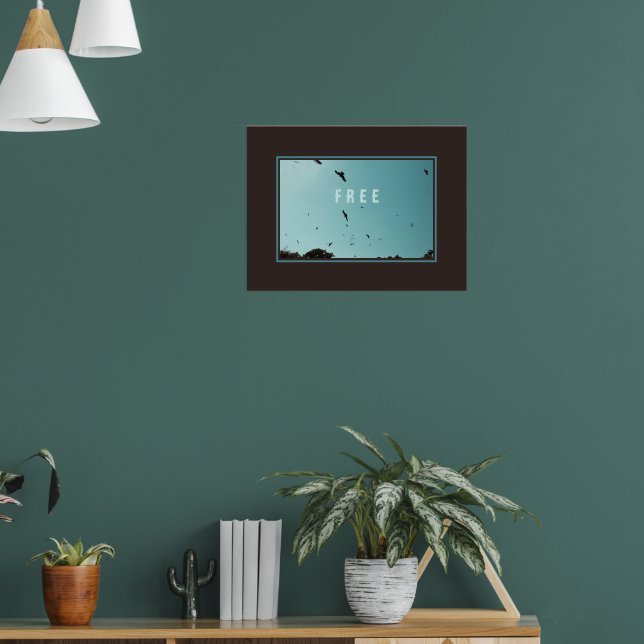 Free birds in the sky poster (Living Room 1)